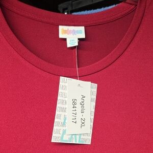 LuLaRoe Women's Midi Dress in Deep Red